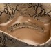 6126 by Lindsay Lohan Tempest Handbag Python Printed Leather Beige Pink 