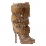 Aldo Stiletto Faux Fur Boots Size 38
