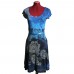 Desigual LIZ Short Sleeve Dress, Air Force Blue Size S 