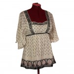 Max Studio Empire Waist Silk Blouse Size Small